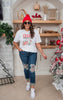 Crazy Christmas Lady Graphic T-shirt**