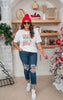 Crazy Christmas Lady Graphic T-shirt**