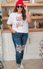 Crazy Christmas Lady Graphic T-shirt**