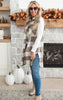 Leave Them Speachless Wool Plaid Long Vest - Taupe