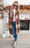 Leave Them Speechless Wool Plaid Long Vest