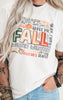 Fall Inspired Garment Dyed Graphic T-shirt