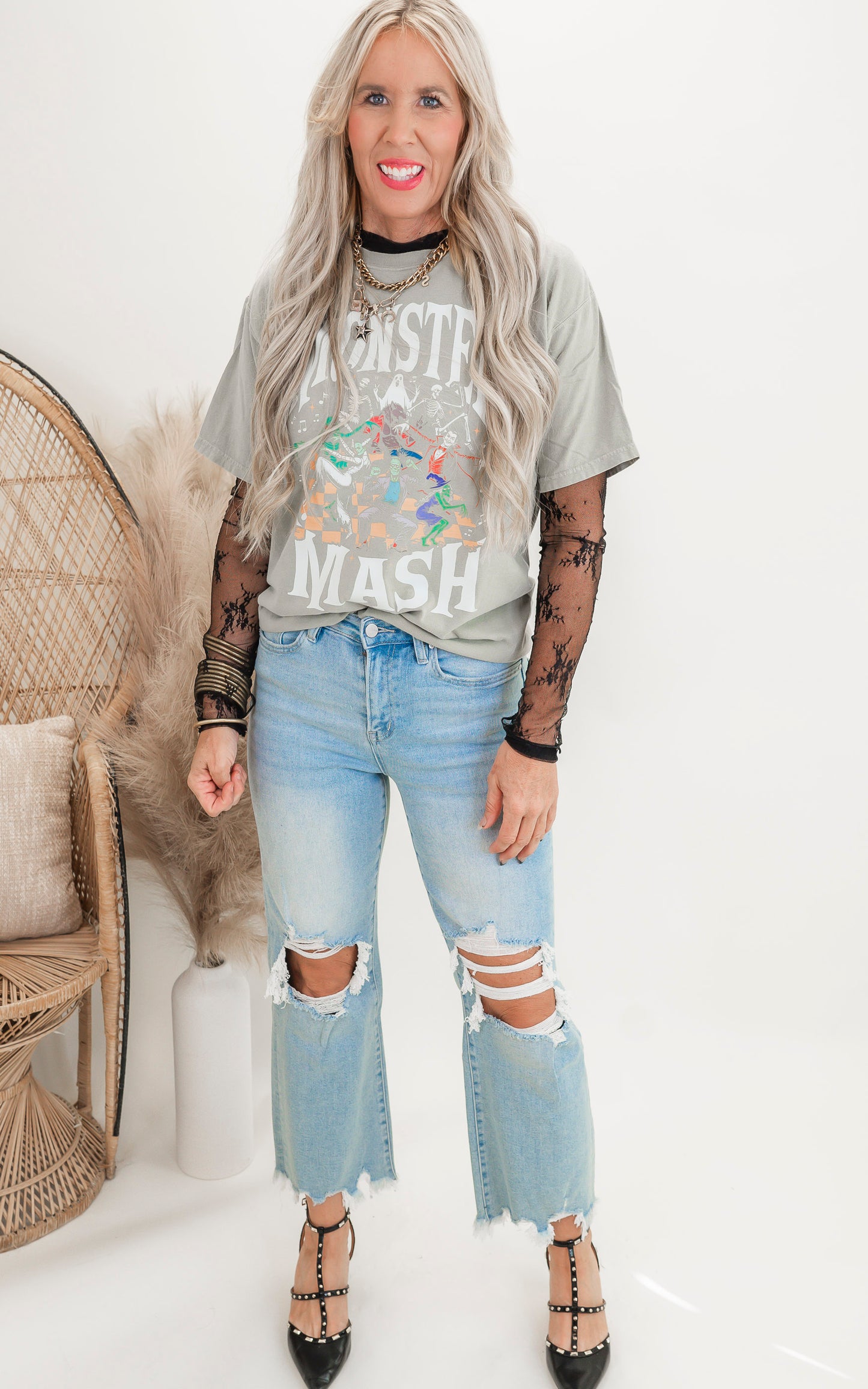 Monster Mash Garment Dyed Graphic T-shirt - FINAL SALE