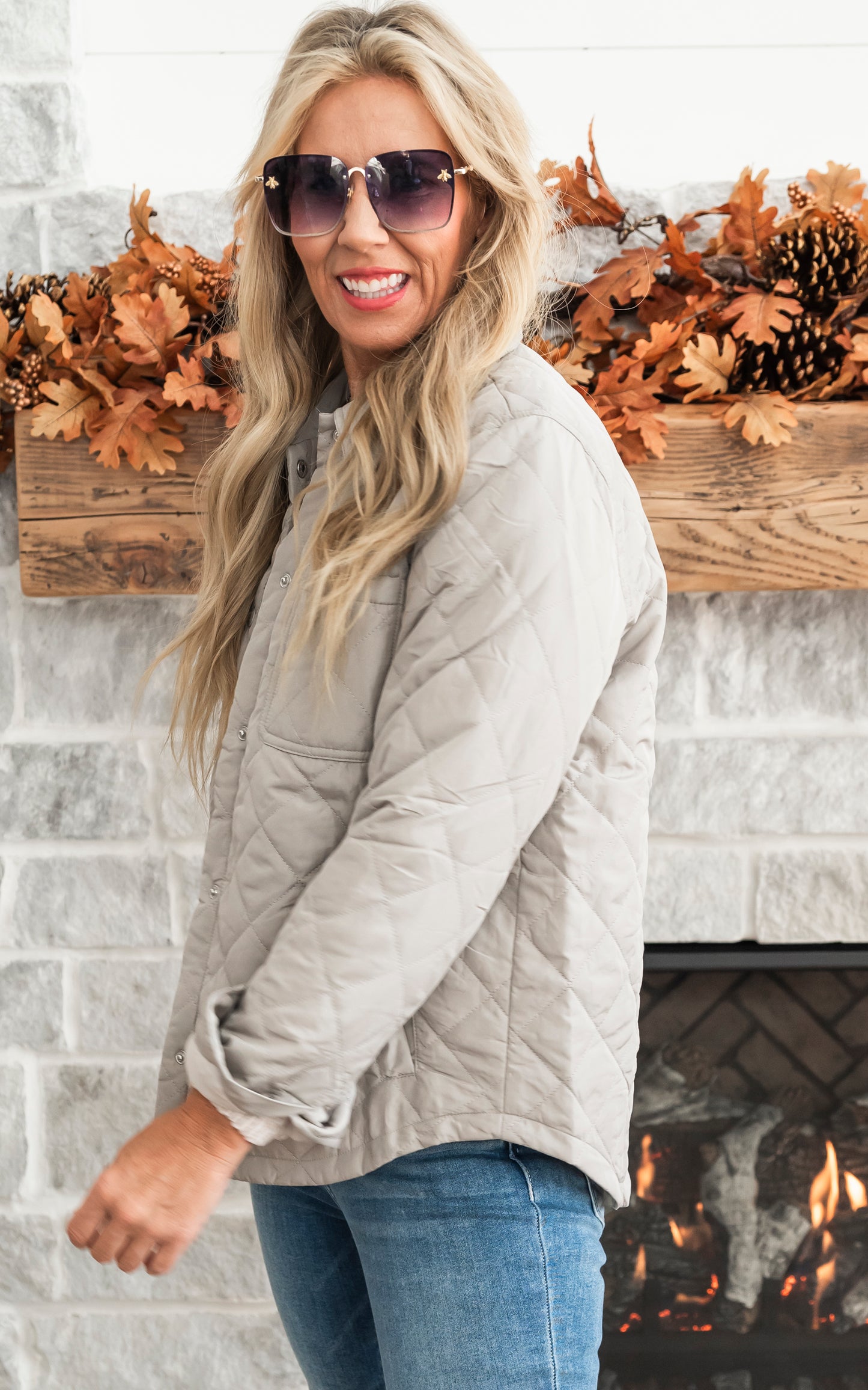 Dose of Fall Quilted Jacket - Sand