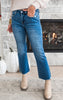 The Anna Mid Rise Bootcut Crop Denim Jean | Mica