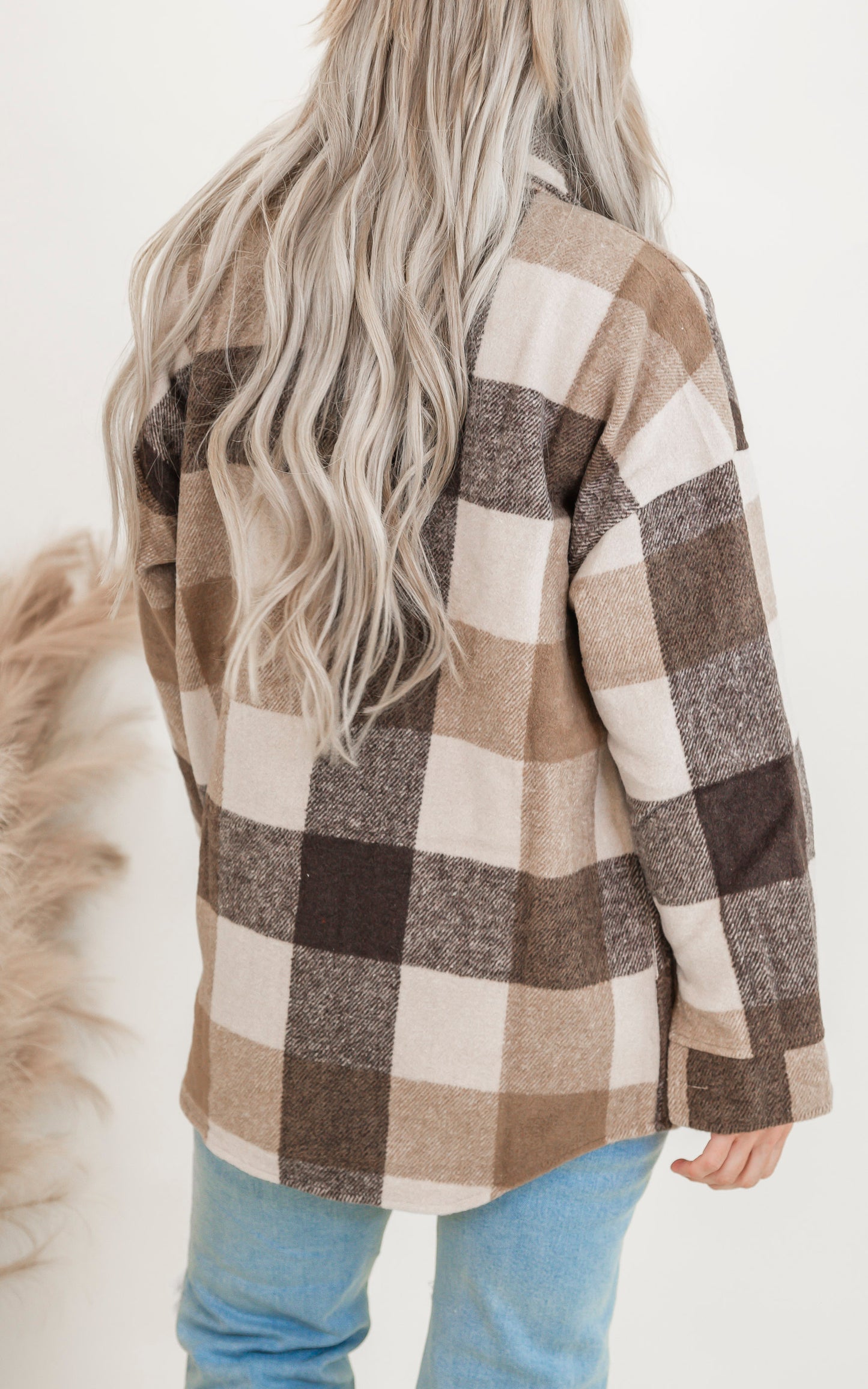 The Brown Sugar Plaid Flannel Shacket