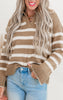 Stripe Pattern Knit Sweater