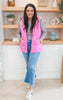 Pink Quilted Tweed Hooded Vest - Final Sale