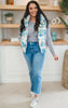 Blue Floral Quilted Vest - Final Sale