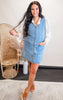 Button Up Denim Mini Dress