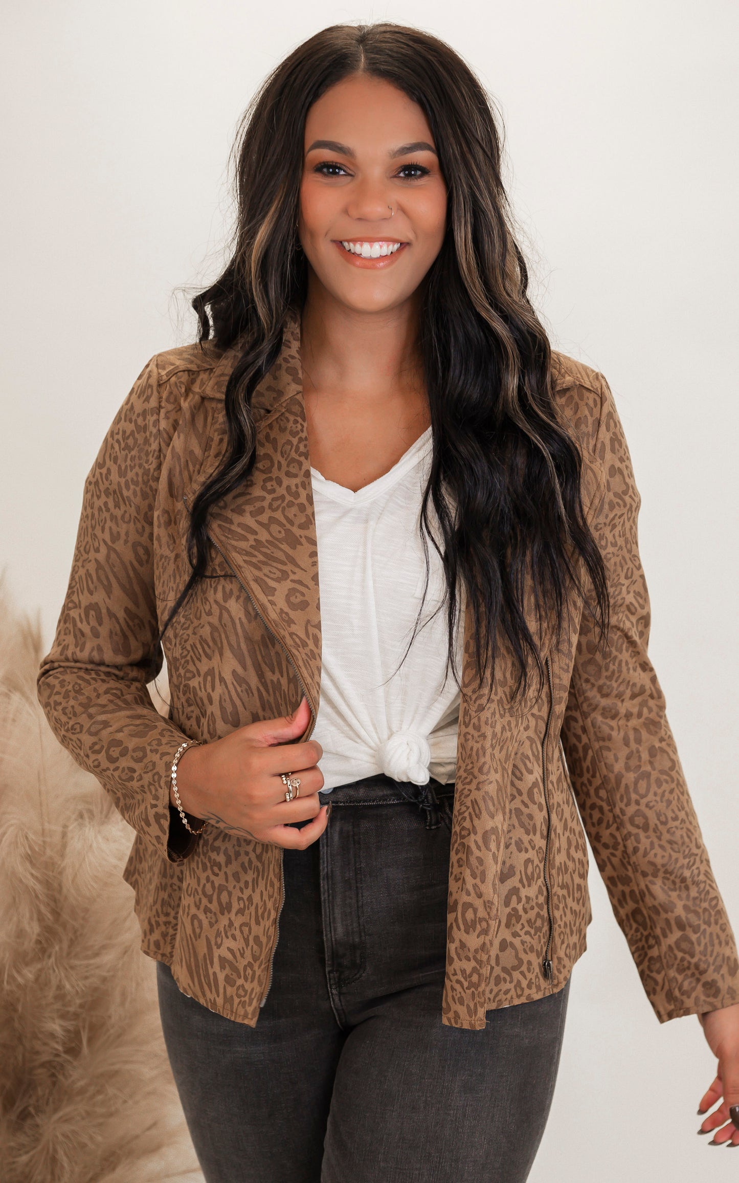 Leopard Moto Jacket