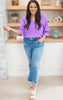 Endless Fun 3/4 Sleeve Peasant Blouse - Final Sale