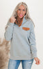 Heather Grey Diamond Pullover Sweater