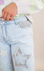 Washed Star Patchwork Denim Jeans | Oli & Hali