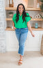 KELLY GREEN BLOUSE 