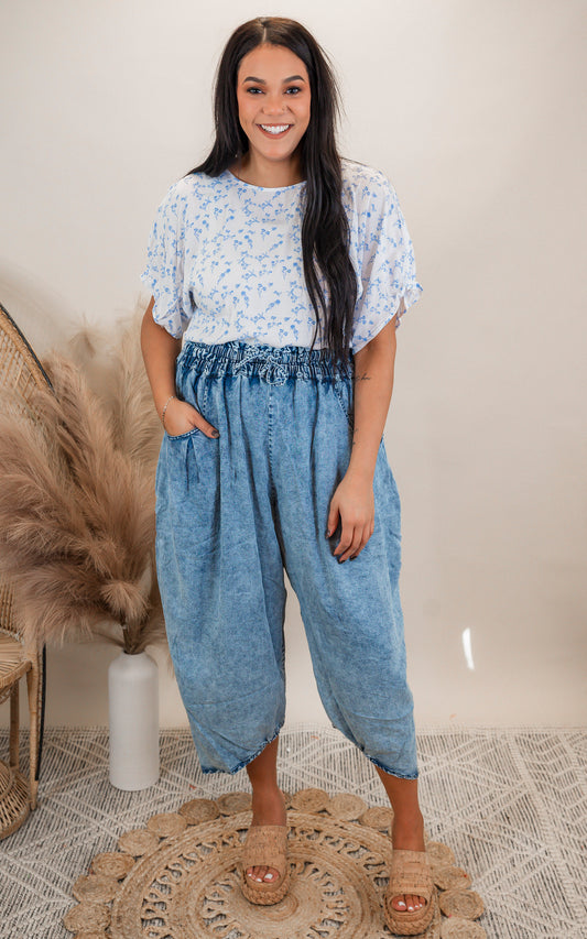 Washed Tencel Baggy Jogger Pants | Oli & Hali