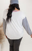 Ivory Thermal Colorblock Sweatshirt