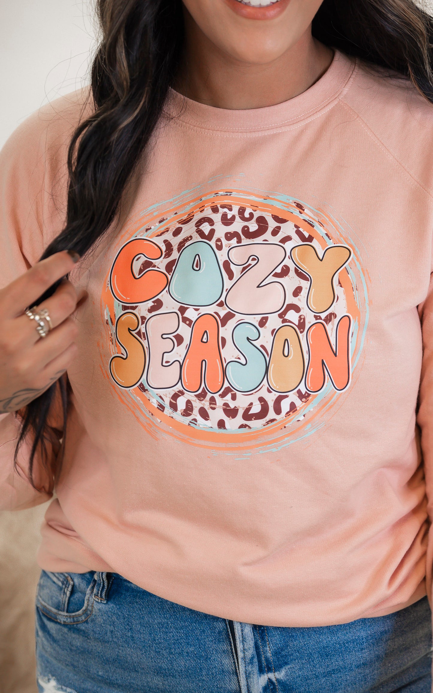 Cozy Season Pigment Dyed Graphic Sweatshirt