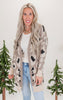 Khaki Faded Vintage Leopard Cardigan