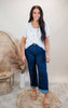Floral Embroidery Scoop Neck Blouse