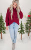 Wine Chunky Knit Sweater