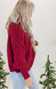 Wine Chunky Knit Sweater