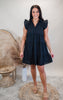 Tiered Short Dress w/ Flutter Sleeve  | Umgee