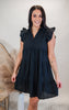 Tiered Short Dress w/ Flutter Sleeve  | Umgee