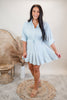 Walk Along the Shoreline Tie Mini Dress