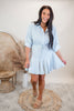 Walk Along the Shoreline Tie Mini Dress