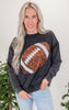 Sequin Football Long Sleeve Top