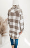 Taupe Buffalo Plaid Long Shacket