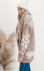 Mocha Ethnic Pattern Knit Cardigan