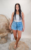 Washed Ruffle Denim Shorts | OLI & HALI
