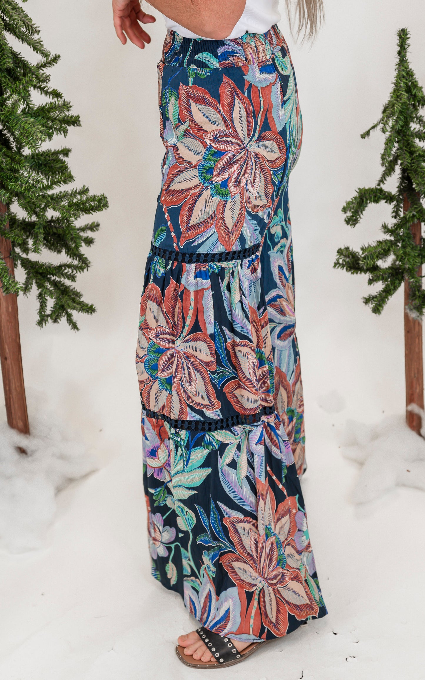 Midnight Fall Floral Wide Leg Pant