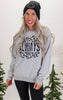 Always Cold Leopard Holiday Graphic Crewneck Sweatshirt - Final Sale