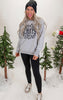 Always Cold Leopard Holiday Graphic Crewneck Sweatshirt