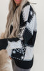 Black Spider Web Loose Knit Sweater