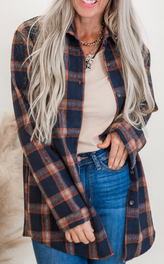 Blue Check Flannel Shirt