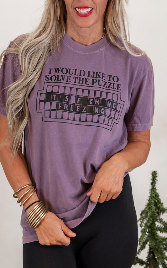 Solve the Puzzle Holiday Garment Dyed Graphic T-shirt