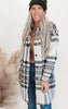 Ink Plaid Long Shacket