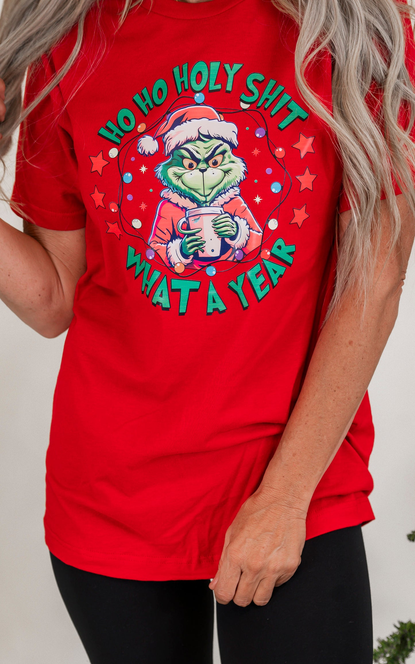 HO HO HO Holy Shit What a Year Holiday Graphic T-shirt