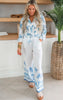 White Palm Tree Wide Leg Pants - Final Sale