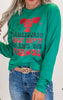 Hallelujah! Where's the Tylenol? Holiday Garment Dyed Long Sleeve Graphic Top