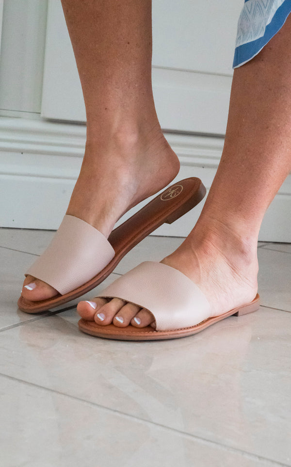 Sunny Nude Slip-On Sandals