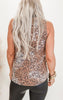 Brown Leopard Sleeveless Top