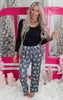 Black Snowflake Pajama Pant Set by Salty Wave (TOP & BOTTOM) **Start Ship Date: Nov 29th