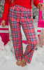 Red Tartan Pajama Pant Set by Salty Wave (TOP & BOTTOM) **Start Ship Date: Nov 29th