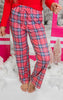 Red Tartan Pajama Pant Set by Salty Wave (TOP & BOTTOM) **Start Ship Date: Nov 29th