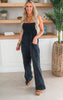 Black Mineral Wash Jumpsuit - Final Sale